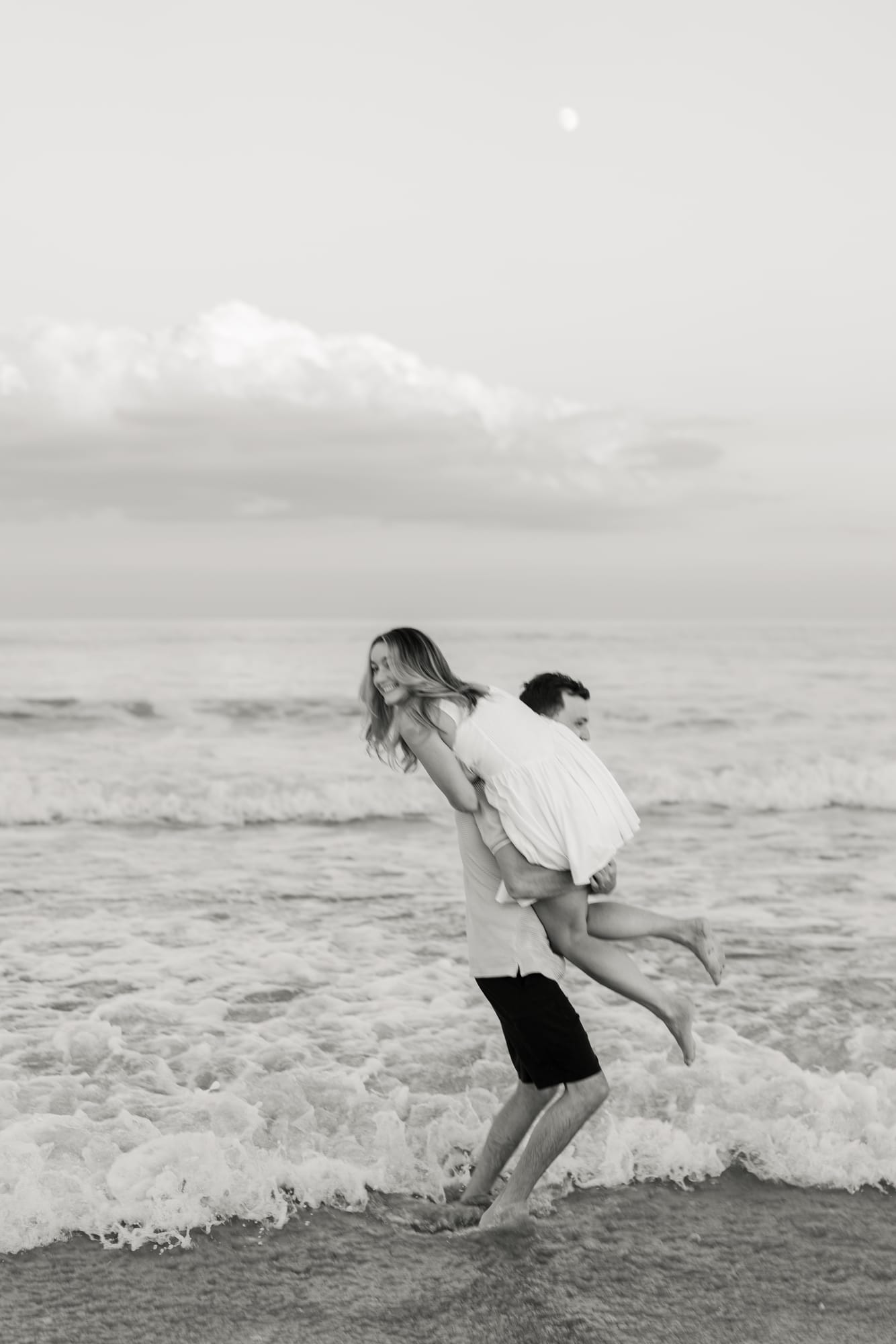 John and Samantha in the surf